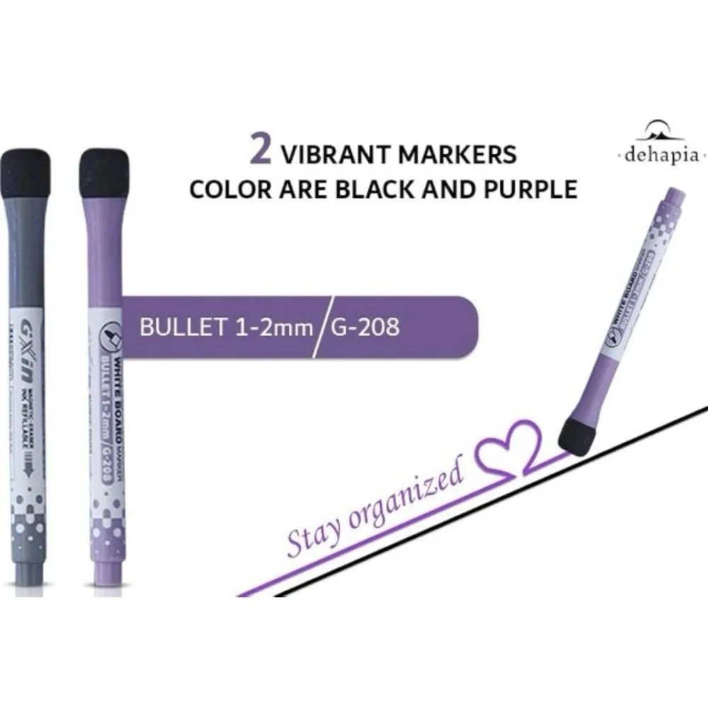 Dehapia Black and Purple Markers Set